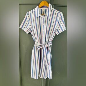 JCrew button down belted dress